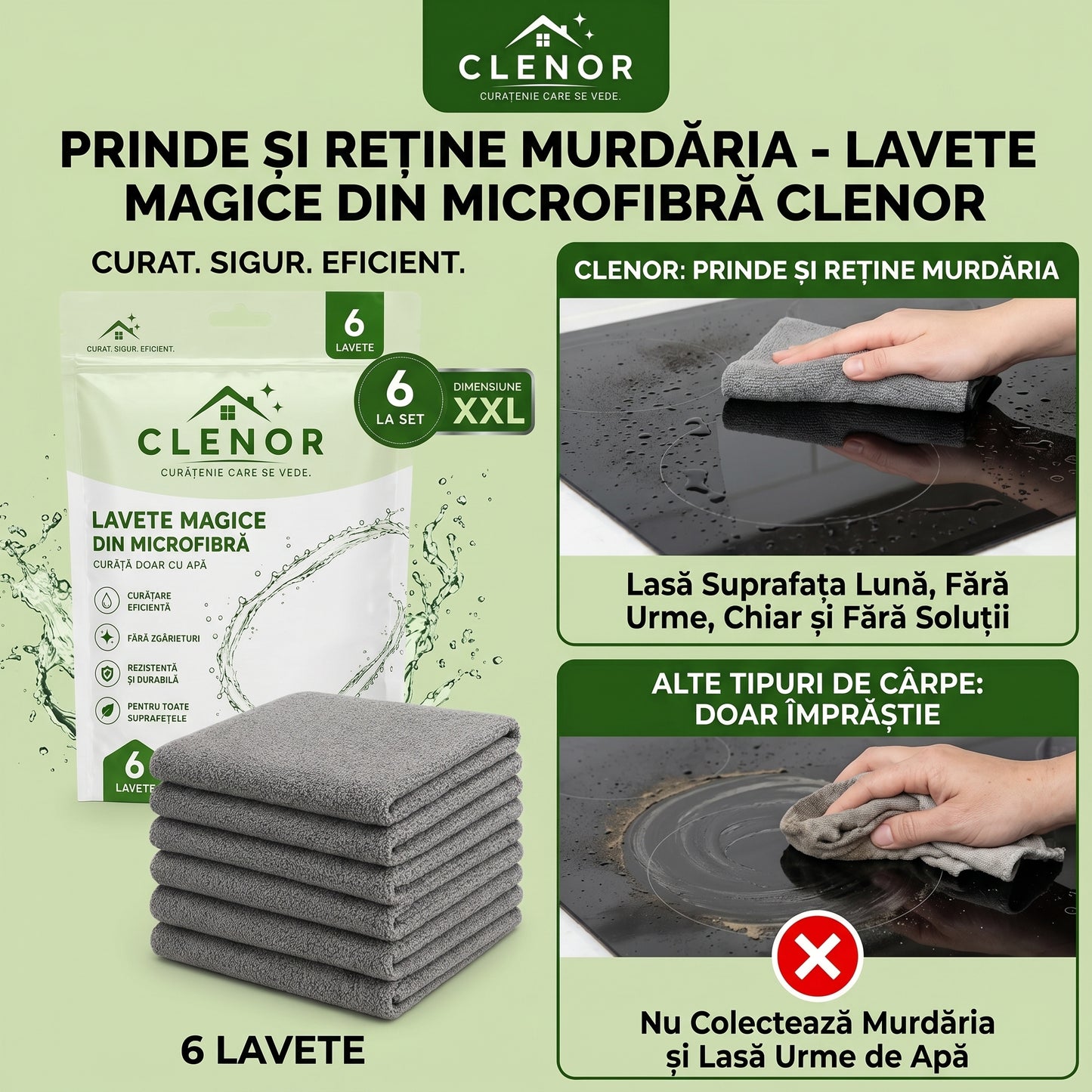 Laveta Magica din Microfibra set de 5 buc