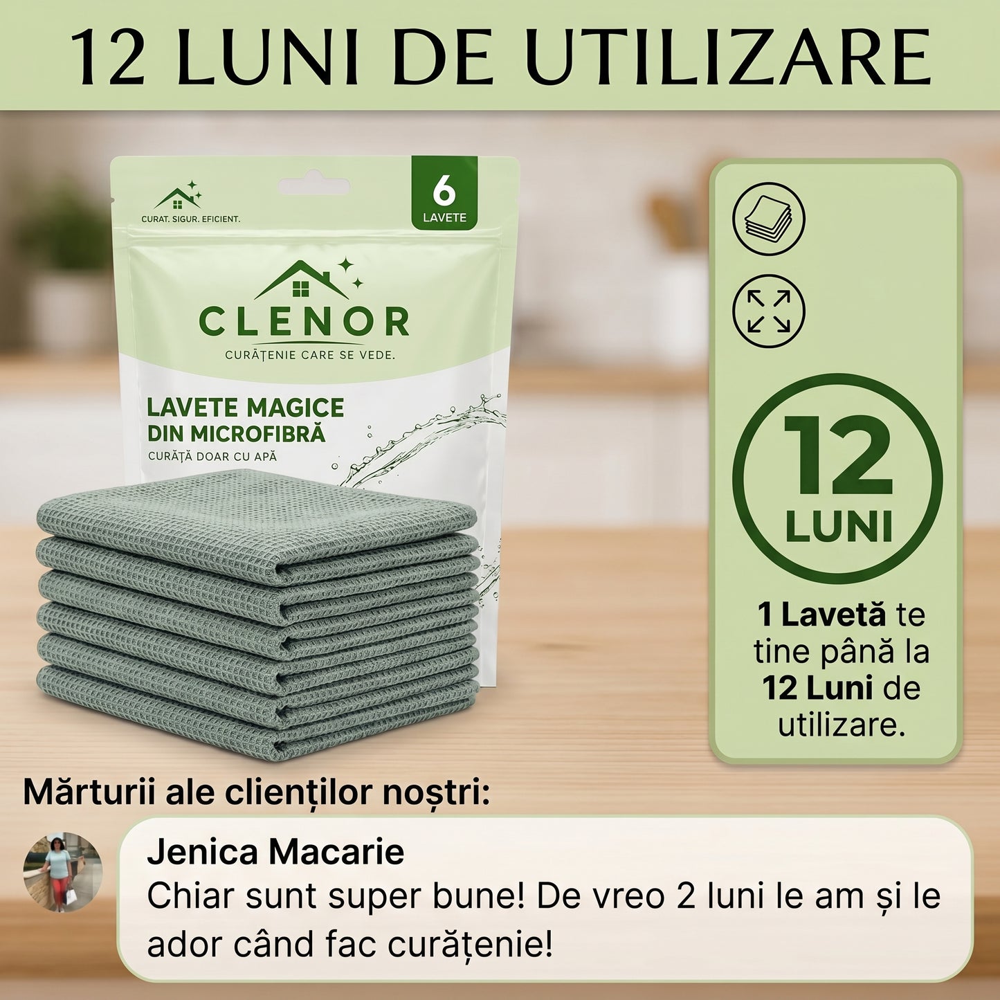 Laveta Magica din Microfibra set de 5 buc